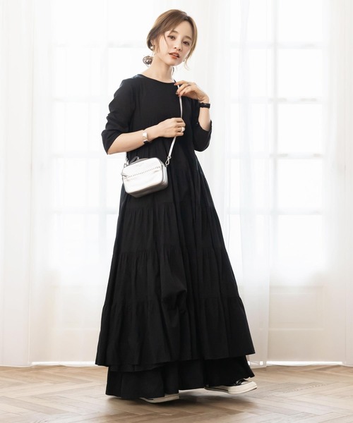 KOBE LETTUCE(コウベレタス)の「【WEARISTA田中亜希子さん×KOBE LETTUCEコラボ】インド綿ティアードマキシスカート(スカート・レディース・ホワイト系その他/ミント/ブラック/モカ・FREE)」の12枚目の写真