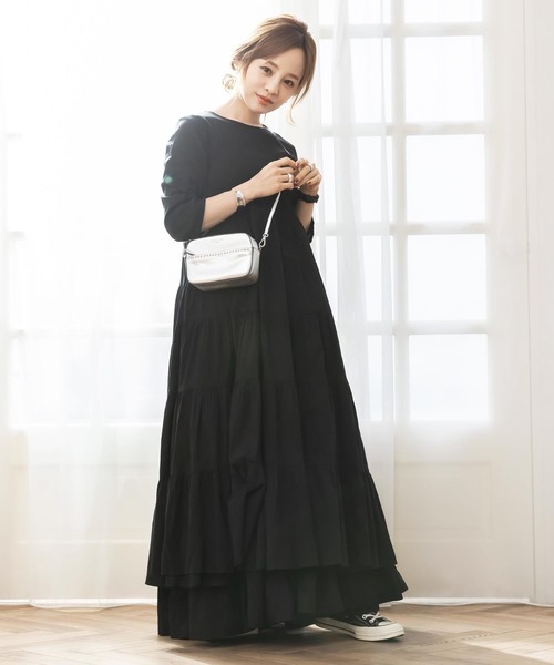 KOBE LETTUCE(コウベレタス)の「【WEARISTA田中亜希子さん×KOBE LETTUCEコラボ】インド綿ティアードマキシスカート(スカート・レディース・ホワイト系その他/ミント/ブラック/モカ・FREE)」の13枚目の写真