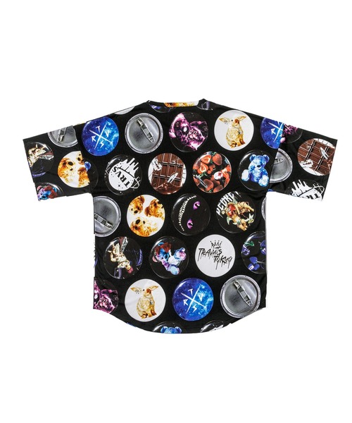 TRAVAS TOKYO（トラバス トウキョウ）の「『TRAVAS TOKYO/トラバス トーキョー』Geeky button badge round hem BIG Tee/缶バッジプリントラウンドTEE/半袖Tシャツ/オーバーサイズカットソー/ロングTシャツ（Tシャツ/カットソー・レディース・ブラック/ホワイト・FREE）」の14枚目の写真
