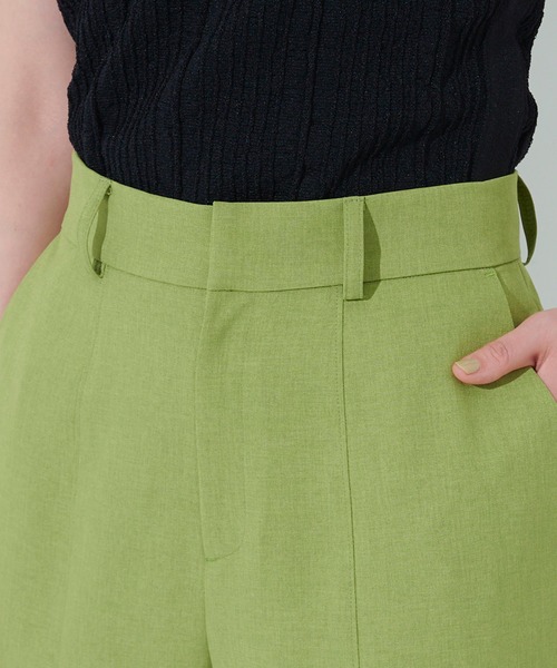 STUDIOUS（ステュディオス）の「【STUDIOUS】ボタニカルアンクルフレアパンツ（その他パンツ・レディース・ベージュ/グリーン・1/2）」の14枚目の写真