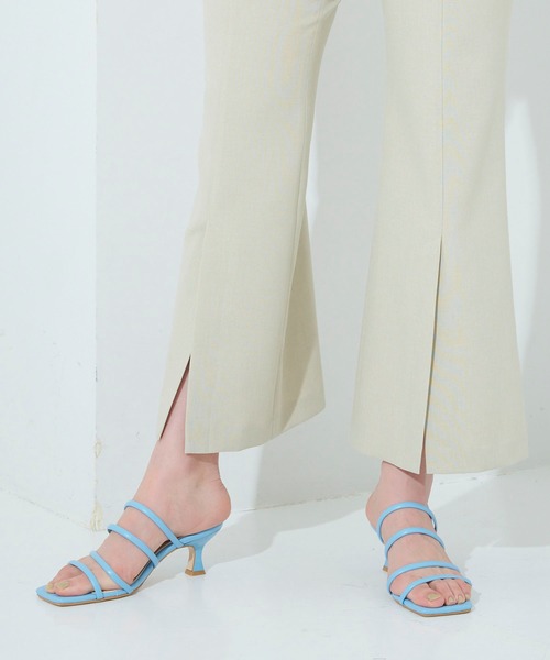 STUDIOUS（ステュディオス）の「【STUDIOUS】ボタニカルアンクルフレアパンツ（その他パンツ・レディース・ベージュ/グリーン・1/2）」の17枚目の写真