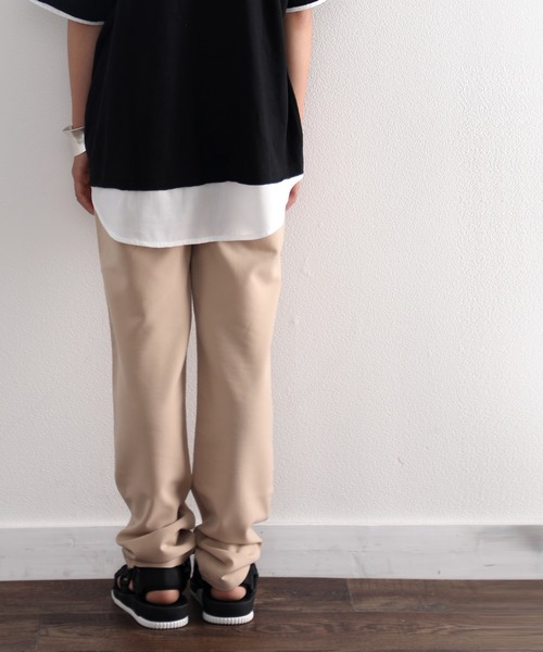 classicalelf（クラシカルエルフ）の「キッズ タック入りウエストゴム無地テーパードパンツ(フルレングス)（その他パンツ・キッズ・グリーン/ライトベージュ/ブラック/ベージュ・140/130/150）」の9枚目の写真