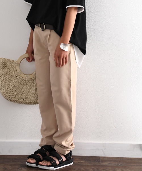 classicalelf（クラシカルエルフ）の「キッズ タック入りウエストゴム無地テーパードパンツ(フルレングス)（その他パンツ・キッズ・グリーン/ライトベージュ/ブラック/ベージュ・140/130/150）」の18枚目の写真