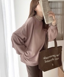 classicalelf | ガゼット付きバックプリントクルーネックスウェットプルオーバー(長袖)(スウェット)