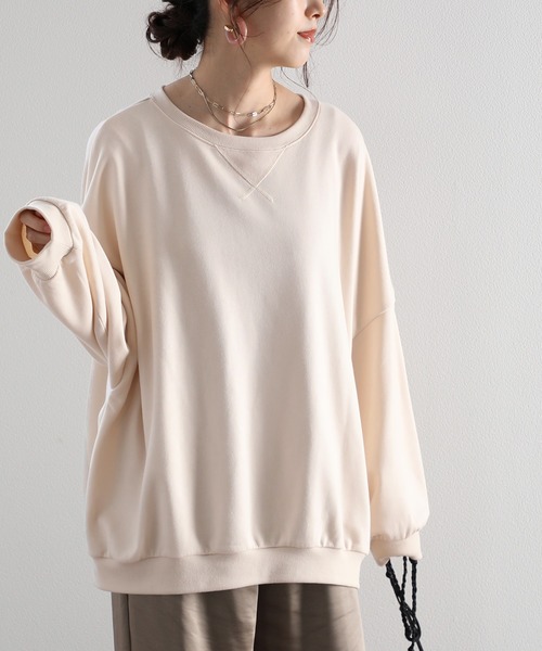 classicalelf（クラシカルエルフ）の「ガゼット付きバックプリントクルーネックスウェットプルオーバー(長袖)（スウェット・レディース・ブラック/グレー/アイボリー/モカ/ライトカーキ/グレイッシュブルー/ライトグレー・MEDIUM/LARGE/X-LARGE）」の19枚目の写真