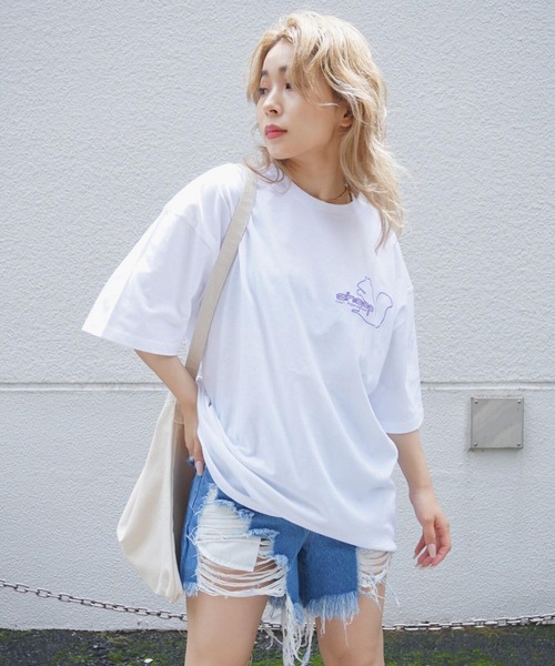 FIG&VIPER(フィグアンドバイパー)の「CHOOPコラボBIG-T(Tシャツ/カットソー・レディース・ホワイト/ブラック・FREE)」の2枚目の写真