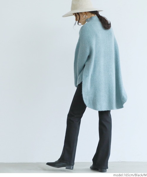 coca（coca）（コカ）の「ロング丈美脚フレアデニム（デニムパンツ・レディース・ブルー/ブラック・LARGE/MEDIUM）」の7枚目の写真