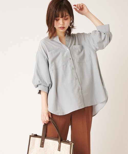 natural couture(ナチュラルクチュール)の「たっぷりボリューム袖ブラウス(シャツ/ブラウス・レディース・オフホワイト/ブルーグレー/モカ/その他1・FREE)」の3枚目の写真