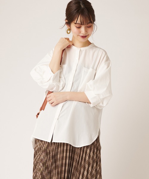 natural couture(ナチュラルクチュール)の「たっぷりボリューム袖ブラウス(シャツ/ブラウス・レディース・オフホワイト/ブルーグレー/モカ/その他1・FREE)」の6枚目の写真