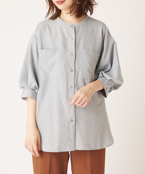 natural couture(ナチュラルクチュール)の「たっぷりボリューム袖ブラウス(シャツ/ブラウス・レディース・オフホワイト/ブルーグレー/モカ/その他1・FREE)」の18枚目の写真