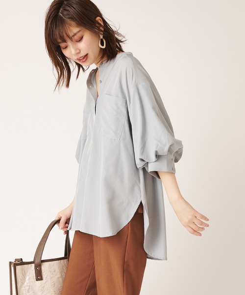 natural couture(ナチュラルクチュール)の「たっぷりボリューム袖ブラウス(シャツ/ブラウス・レディース・オフホワイト/ブルーグレー/モカ/その他1・FREE)」の9枚目の写真