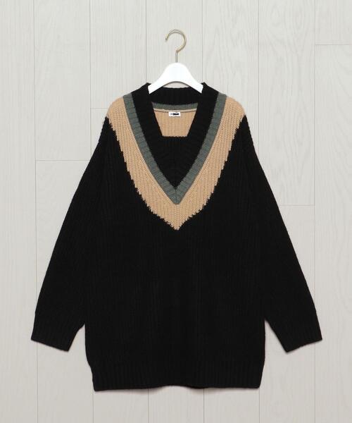 ＜H＞RIB TILDEN KNIT PULLOVER/ニット