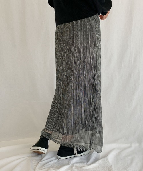 PICCIN（ピッチン）の「ロングラメスカート（スカート・レディース・ブラック/シルバー・M）」の13枚目の写真