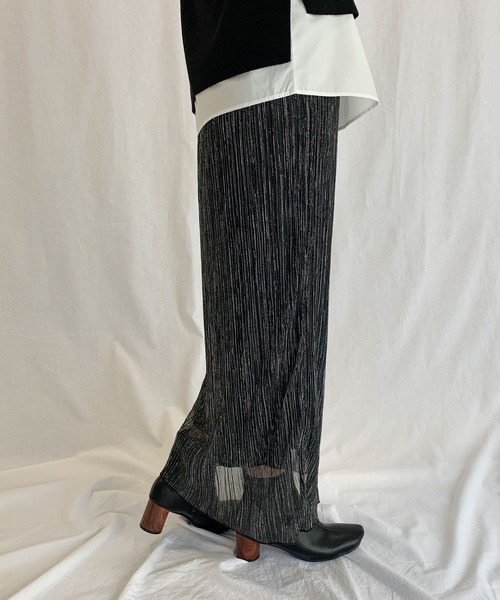 PICCIN（ピッチン）の「ロングラメスカート（スカート・レディース・ブラック/シルバー・M）」の4枚目の写真