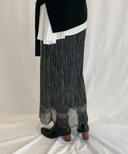PICCIN（ピッチン）の「ロングラメスカート（スカート・レディース・ブラック/シルバー・M）」の5枚目の写真
