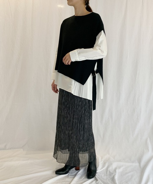 PICCIN（ピッチン）の「ロングラメスカート（スカート・レディース・ブラック/シルバー・M）」の7枚目の写真