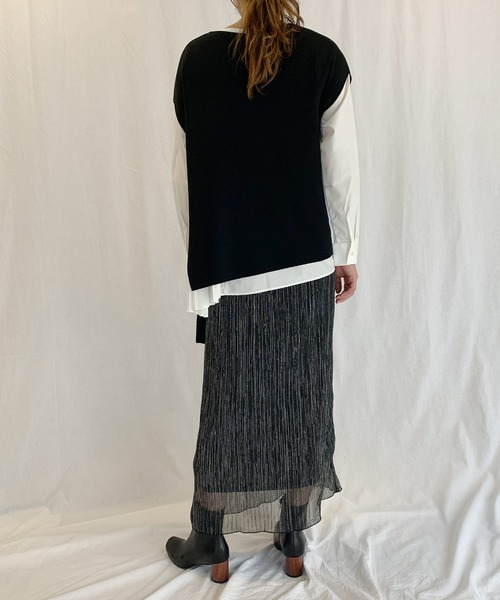 PICCIN（ピッチン）の「ロングラメスカート（スカート・レディース・ブラック/シルバー・M）」の8枚目の写真