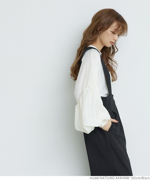 coca（coca）（コカ）の「ハイウエストサロペット（サロペット/オーバーオール・レディース・ブラック・ONE SIZE）」の5枚目の写真