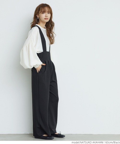 coca（coca）（コカ）の「ハイウエストサロペット（サロペット/オーバーオール・レディース・ブラック・ONE SIZE）」の6枚目の写真