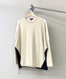 PLACE PLAN | TCスムース / パネルスイッチ 切替 /  ビッグシルエット ロンT(Tシャツ/カットソー)