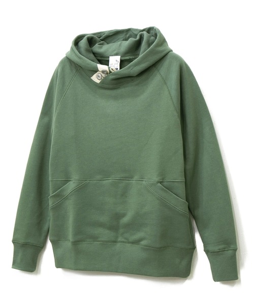 go slow caravan（ゴースローキャラバン）の「空紡糸裏毛 3ボタンプルパーカー（パーカー・メンズ・グリーン/ブラック/オレンジ系その他/マスタード/オートミール・MEDIUM/LARGE/X-LARGE）」の7枚目の写真