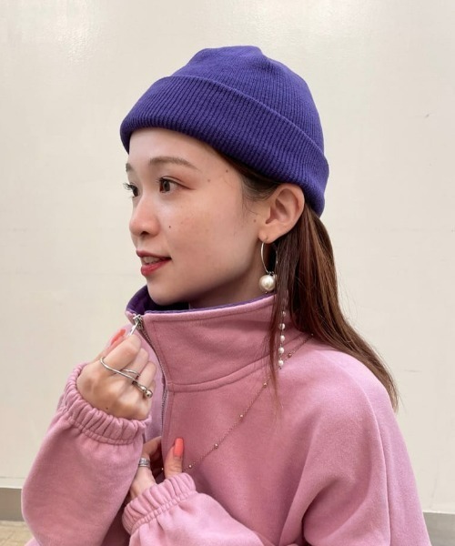 backnumber ケーブルニット帽 バーガンディ BACK NUMBER（バックナンバー）の「BACK NUMBER無地カラーワッチ