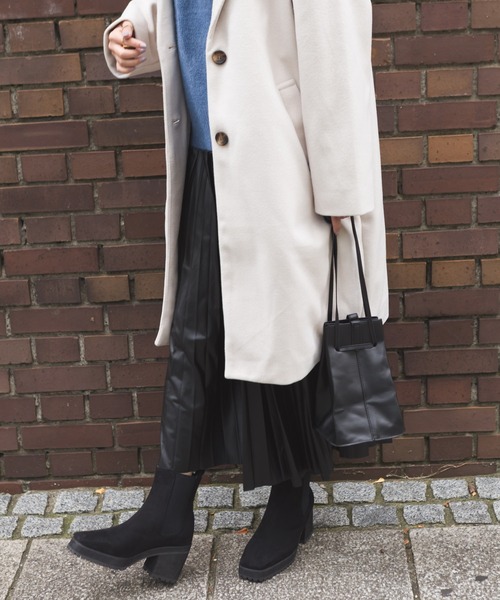 SpRay（スプレイ）の「エステルモッサチェスター（チェスターコート・レディース・ブラック/アイボリー/グレイッシュベージュ/ブルー/ブラウン・FREE）」の9枚目の写真