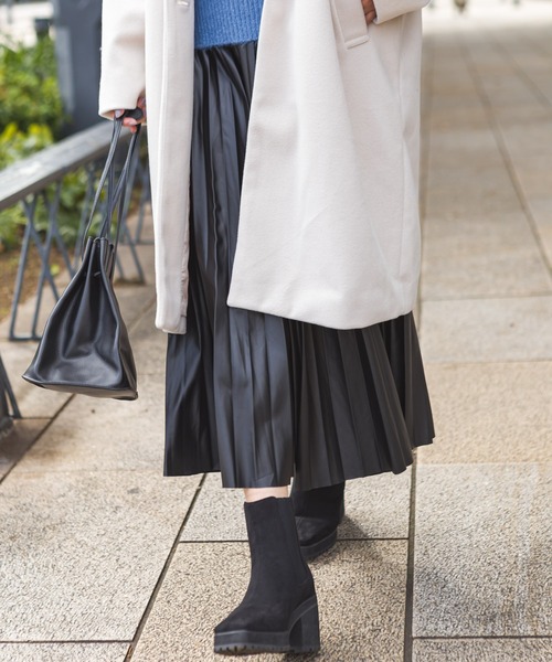 SpRay（スプレイ）の「エステルモッサチェスター（チェスターコート・レディース・ブラック/アイボリー/グレイッシュベージュ/ブルー/ブラウン・FREE）」の19枚目の写真