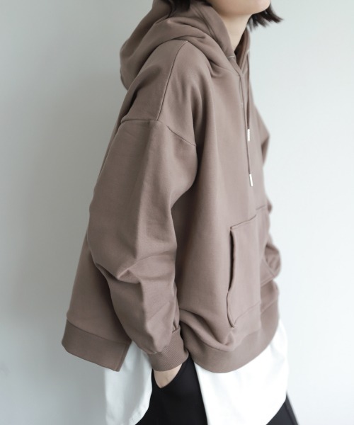 PAGEBOY（ページボーイ）の「プチロゴウラケパーカー（パーカー・レディース・バイオレット/グレイッシュベージュ/モカ/ブラック・FREE）」の8枚目の写真