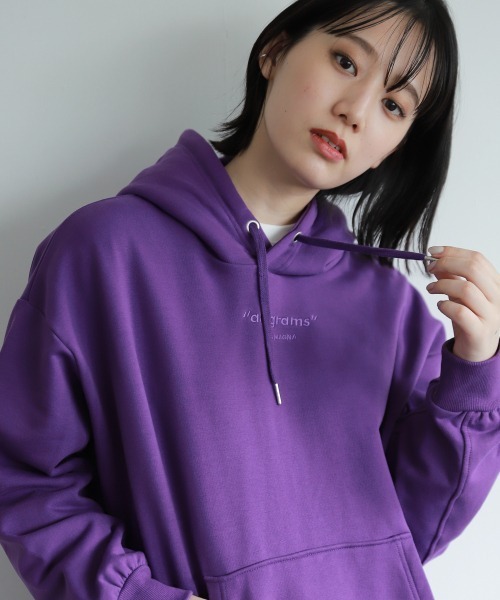 PAGEBOY（ページボーイ）の「プチロゴウラケパーカー（パーカー・レディース・バイオレット/グレイッシュベージュ/モカ/ブラック・FREE）」の9枚目の写真