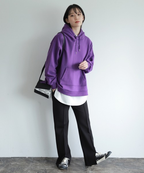 PAGEBOY（ページボーイ）の「プチロゴウラケパーカー（パーカー・レディース・バイオレット/グレイッシュベージュ/モカ/ブラック・FREE）」の22枚目の写真