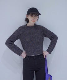 RORO（ロロ）の「ミックスラメクルーネックニット（ニット/セーター）」