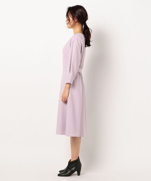 NOLLEY’S(ノーリーズ)の「ウーリージョーゼットワンピース(ワンピース・レディース・ラベンダー/ネイビー・38/36)」の5枚目の写真