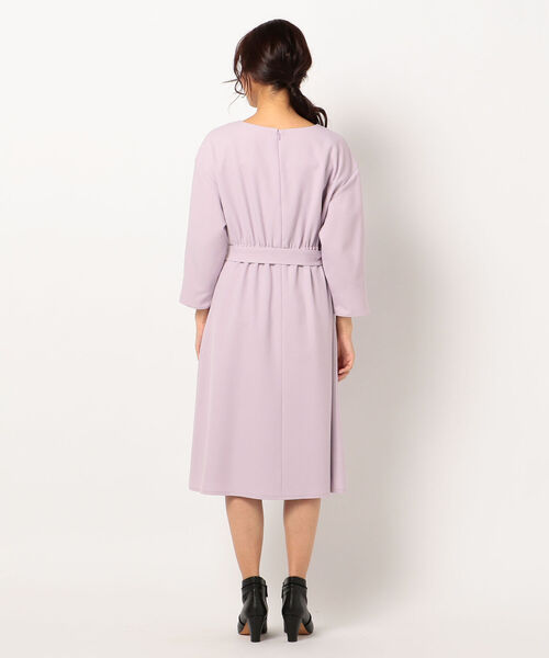 NOLLEY’S(ノーリーズ)の「ウーリージョーゼットワンピース(ワンピース・レディース・ラベンダー/ネイビー・38/36)」の6枚目の写真