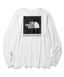【THE NORTH FACE/ザノースフェイス】ボックスロゴハーフドームプリントクルーネックロングTシャツ/L/S BOX NSE TEE