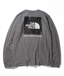 【THE NORTH FACE/ザノースフェイス】ボックスロゴハーフドームプリントクルーネックロングTシャツ/L/S BOX NSE TEE