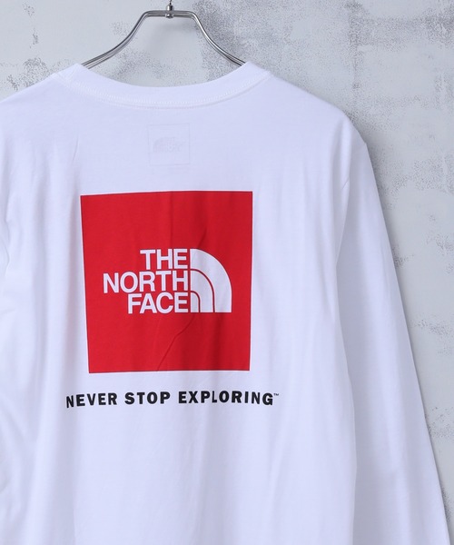 THE NORTH FACE（ザノースフェイス）の「【THE NORTH FACE/ザノースフェイス】ボックスロゴハーフドームプリントクルーネックロングTシャツ/L/S BOX NSE TEE（Tシャツ/カットソー・メンズ・ブラック/ホワイト/ホワイト系その他/ブラック系その他/グレー/ブルー系/アイボリー・S/M/L/XL）」の3枚目の写真