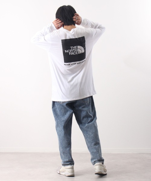 THE NORTH FACE（ザノースフェイス）の「【THE NORTH FACE/ザノースフェイス】ボックスロゴハーフドームプリントクルーネックロングTシャツ/L/S BOX NSE TEE（Tシャツ/カットソー・メンズ・ブラック/ホワイト/ホワイト系その他/ブラック系その他/グレー/ブルー系/アイボリー・S/M/L/XL）」の10枚目の写真