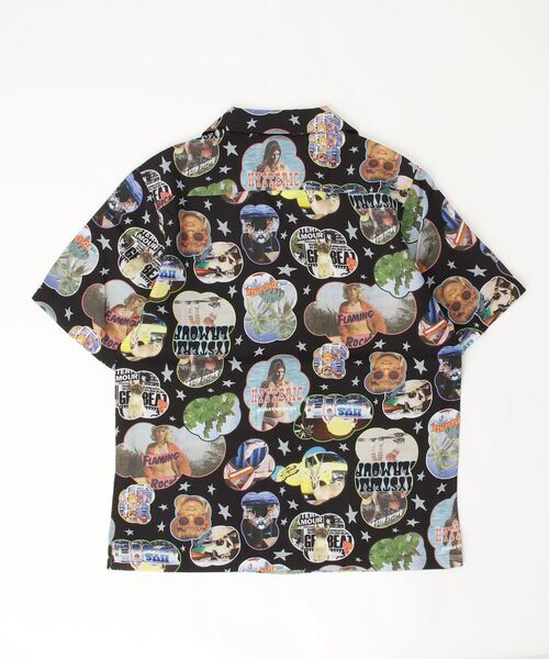 JOEY HYSTERIC（ジョーイヒステリック）の「FLAMING ROCK柄 アロハシャツ（シャツ/ブラウス・キッズ・ホワイト系その他/ブラック系その他・LARGE）」の3枚目の写真