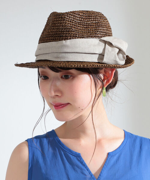 Ray BEAMS（レイビームス）の「CONTROL FREAK × Ray BEAMS / 別注 ラフ巻 中折れハット（ハット・レディース・ブラウン/ナチュラル・ONE SIZE）」の2枚目の写真