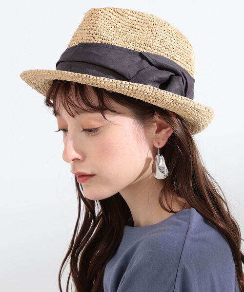 Ray BEAMS（レイビームス）の「CONTROL FREAK × Ray BEAMS / 別注 ラフ巻 中折れハット（ハット・レディース・ブラウン/ナチュラル・ONE SIZE）」の3枚目の写真