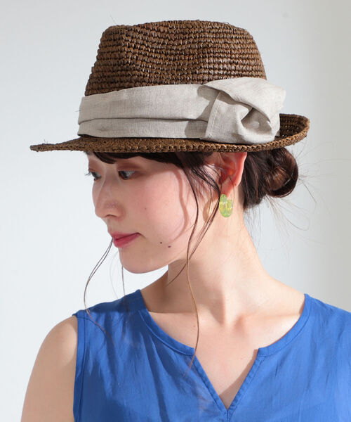 Ray BEAMS（レイビームス）の「CONTROL FREAK × Ray BEAMS / 別注 ラフ巻 中折れハット（ハット・レディース・ブラウン/ナチュラル・ONE SIZE）」の9枚目の写真