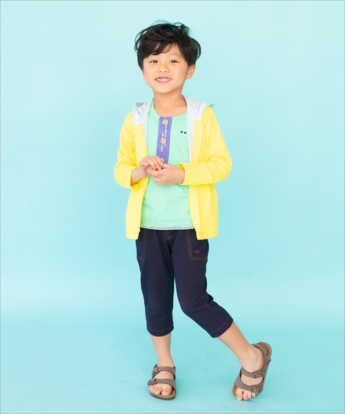 RAGMART(ラグマート)の「カットソーパーカー(パーカー・キッズ・イエロー/ブルー・130cm/100cm/120cm/110cm)」の4枚目の写真