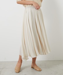 シアークレープ　アシメプリーツスカート