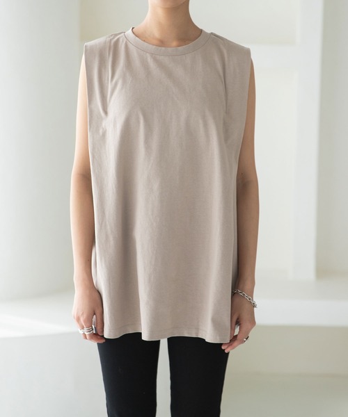 rectangle（レクタングル）の「OE天竺タックスリーブトップス（Tシャツ/カットソー・レディース・オフホワイト/ブラック/ブラウン/パープル/ベージュ/イエロー・FREE）」の18枚目の写真