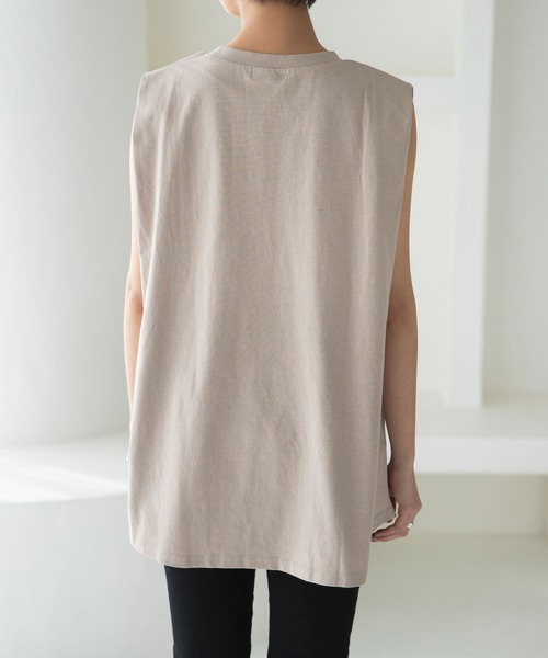 rectangle（レクタングル）の「OE天竺タックスリーブトップス（Tシャツ/カットソー・レディース・オフホワイト/ブラック/ブラウン/パープル/ベージュ/イエロー・FREE）」の14枚目の写真
