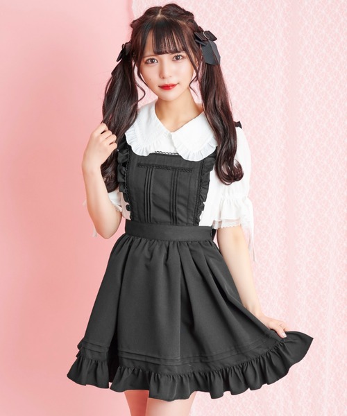 Amavel フリルエプロン Secret Honey ワンピース　セット Secret Honey（シークレットハニー）の「フリルエプロンジャンパー