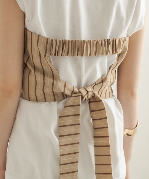 CAPRICIEUX LE'MAGE（カプリシューレマージュ）の「ストライプビスチェ（シャツ/ブラウス・レディース・ベージュ・FREE）」の2枚目の写真