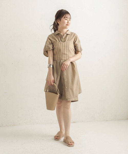 CAPRICIEUX LE'MAGE（カプリシューレマージュ）の「ストライプビスチェ（シャツ/ブラウス・レディース・ベージュ・FREE）」の9枚目の写真