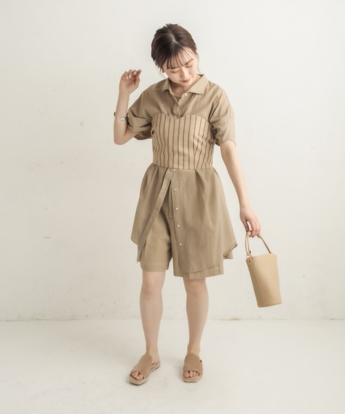 CAPRICIEUX LE'MAGE（カプリシューレマージュ）の「ストライプビスチェ（シャツ/ブラウス・レディース・ベージュ・FREE）」の7枚目の写真